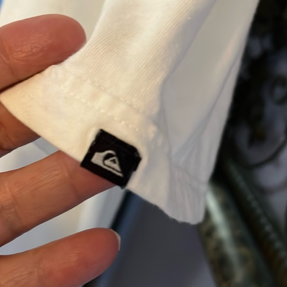 Coolest Quicksilver Mens white Logo GraphicSS Tee Sz L - Picture 9 of 10